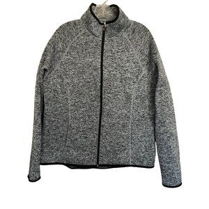 Exertek Gray Full-Zip Jacket Womens XL Polyester Warm Lightweight Activewear